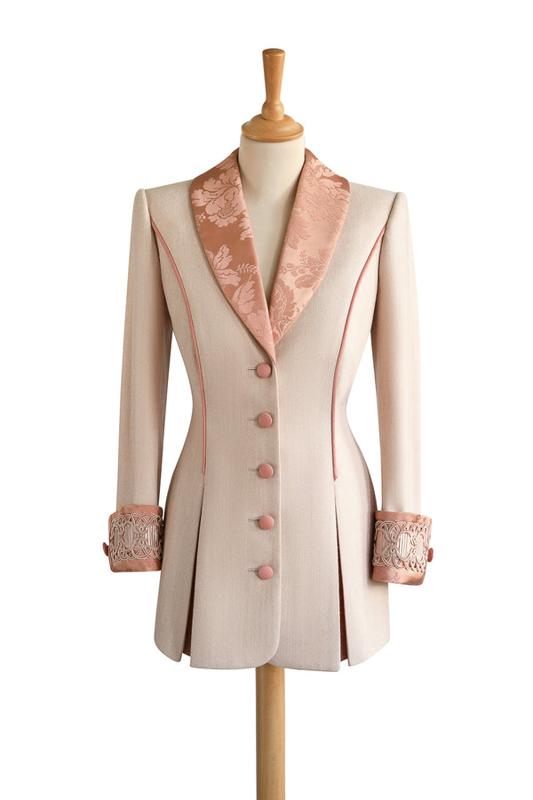 Gainsborough No.1 Long Jacket in Pale Pink front view