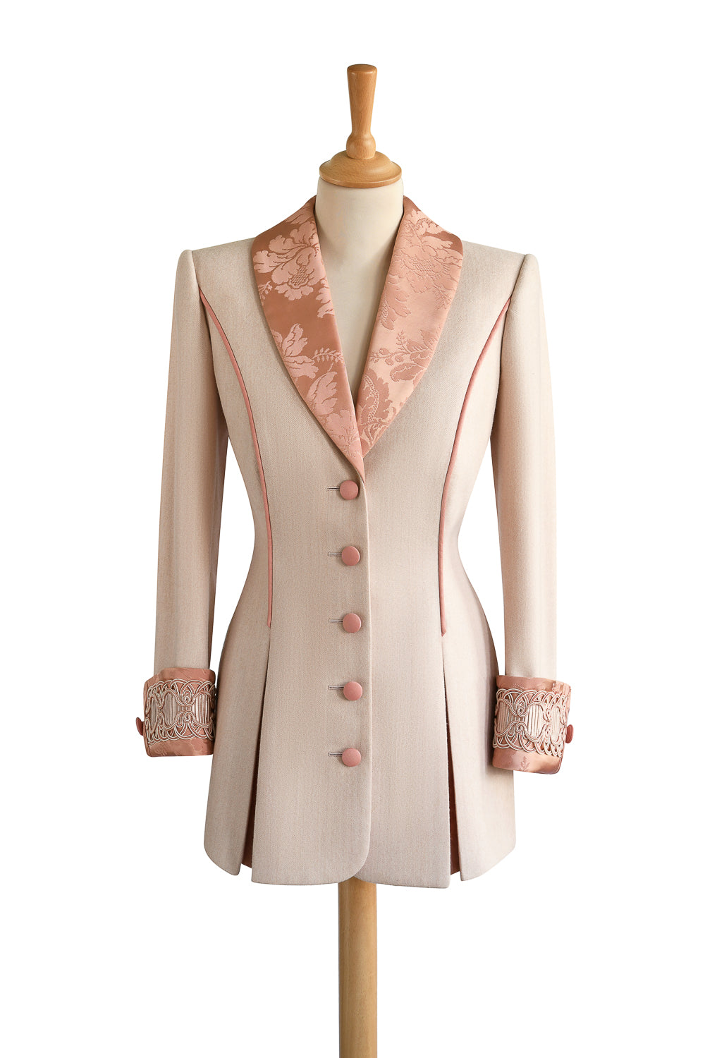 Gainsborough No.1 Long Jacket in Pale Pink front view