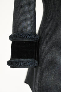 Reynolds No.4 in Two-toned Blue Mini Houndstooth cuff detail